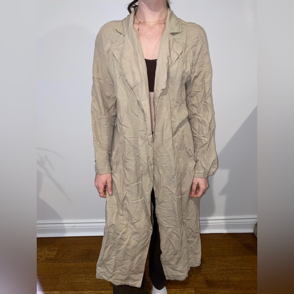 Linen Trench Coat - Picture 1 of 3